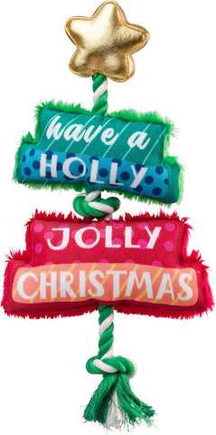 House of Paws Merry & Bright Tree Plush Toy, Christmas Toy for Dogs