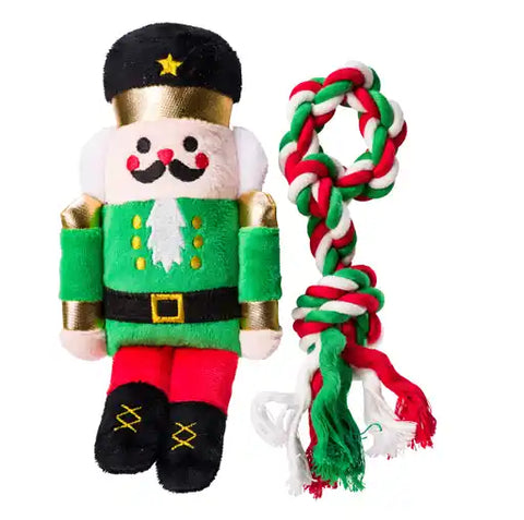 House of Paws Nutcracker and Rope Toy Gift Set