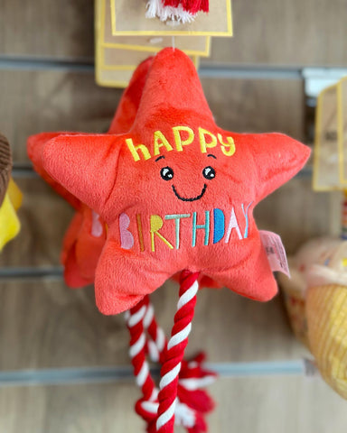 Happy Birthday Star Balloon Rope Toy