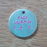 Pet Id Tag - Face Licks