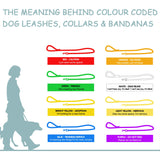 Meaning behind colours - Image from:https://www.petsplusus.com/pet-information/lifestyle/meaning-behind-colour-coded-dog-leashes-and-collars