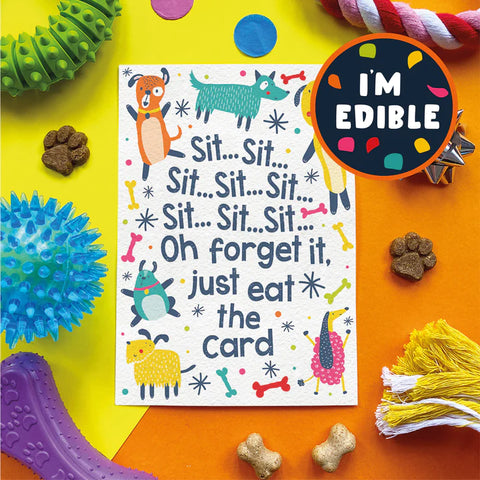 Sit Sit Sit - Edible Card